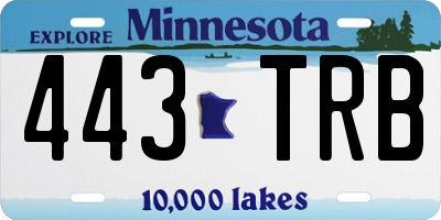 MN license plate 443TRB