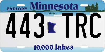 MN license plate 443TRC