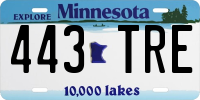 MN license plate 443TRE