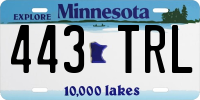 MN license plate 443TRL