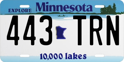 MN license plate 443TRN