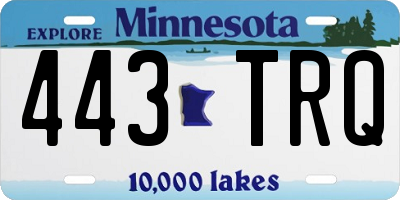 MN license plate 443TRQ