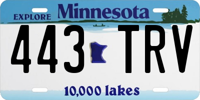 MN license plate 443TRV