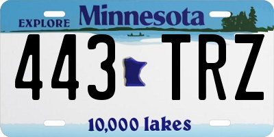 MN license plate 443TRZ