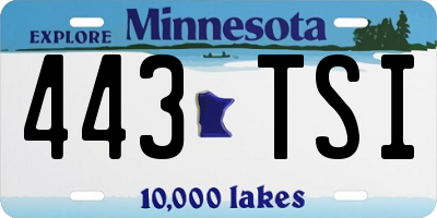 MN license plate 443TSI