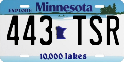 MN license plate 443TSR