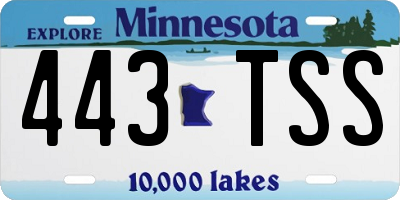 MN license plate 443TSS
