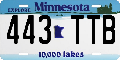 MN license plate 443TTB
