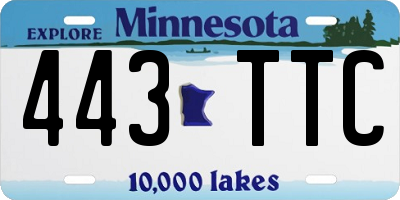 MN license plate 443TTC