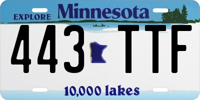 MN license plate 443TTF