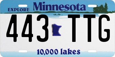 MN license plate 443TTG