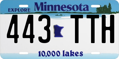 MN license plate 443TTH