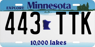MN license plate 443TTK