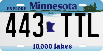 MN license plate 443TTL