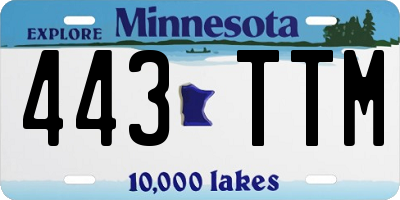 MN license plate 443TTM