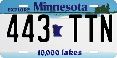 MN license plate 443TTN