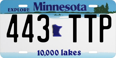 MN license plate 443TTP