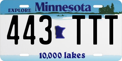 MN license plate 443TTT