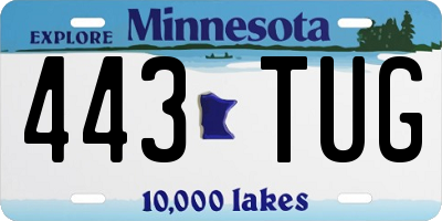 MN license plate 443TUG