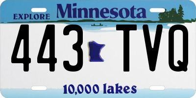 MN license plate 443TVQ