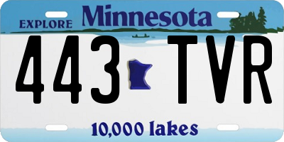 MN license plate 443TVR