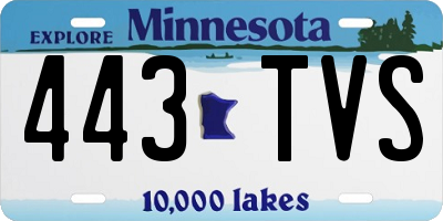 MN license plate 443TVS