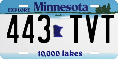 MN license plate 443TVT