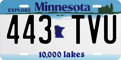 MN license plate 443TVU