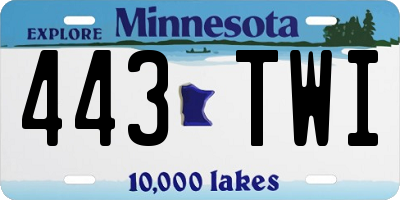 MN license plate 443TWI