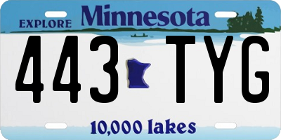 MN license plate 443TYG