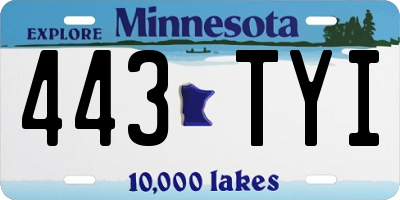 MN license plate 443TYI