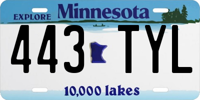 MN license plate 443TYL