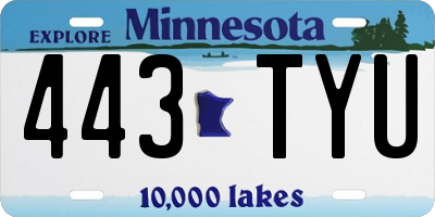 MN license plate 443TYU