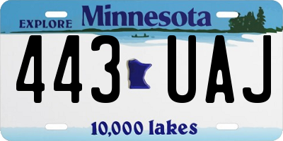 MN license plate 443UAJ