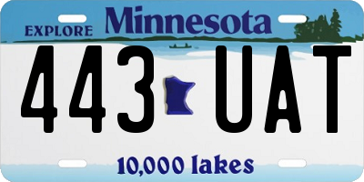 MN license plate 443UAT