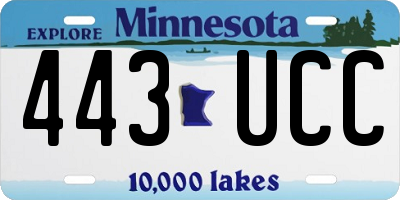 MN license plate 443UCC