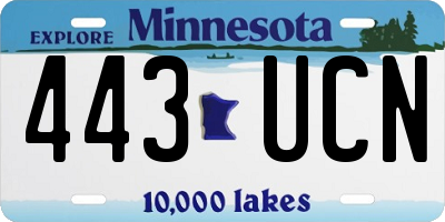 MN license plate 443UCN