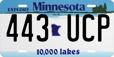 MN license plate 443UCP