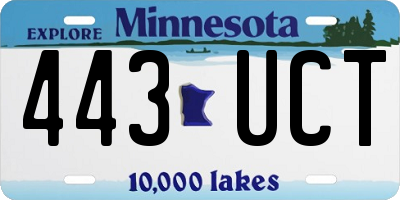 MN license plate 443UCT