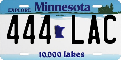 MN license plate 444LAC