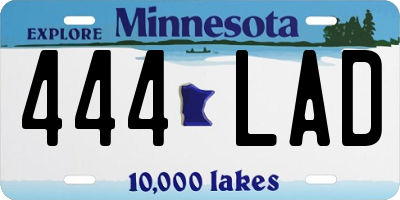 MN license plate 444LAD