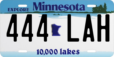 MN license plate 444LAH