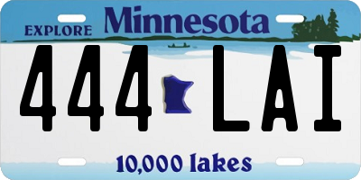 MN license plate 444LAI