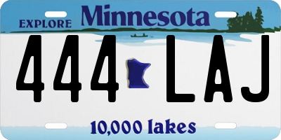 MN license plate 444LAJ