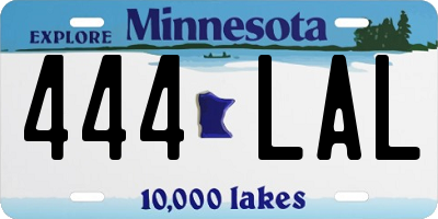 MN license plate 444LAL