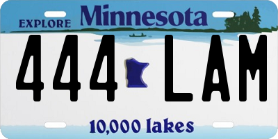 MN license plate 444LAM
