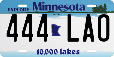 MN license plate 444LAO