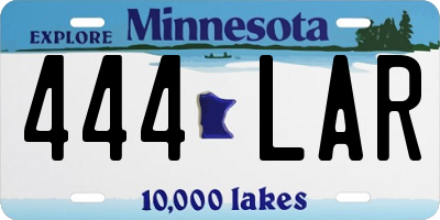 MN license plate 444LAR