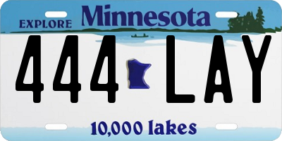 MN license plate 444LAY