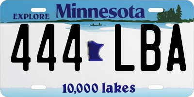 MN license plate 444LBA